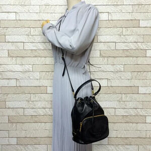 Prada Bucket Glace black Bag Calf leather Logo